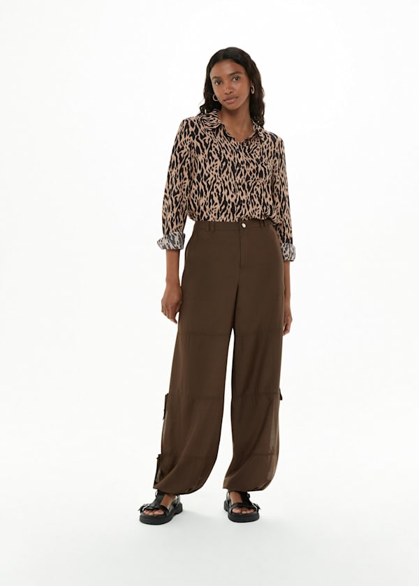 Multicolour Animal Zebra Print Shirt