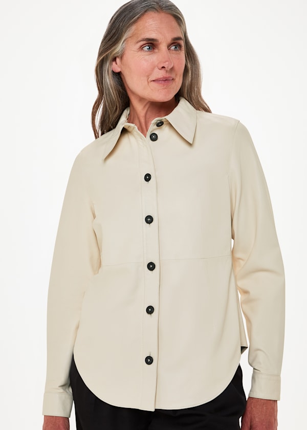 Kelly Slim Leather Shirt