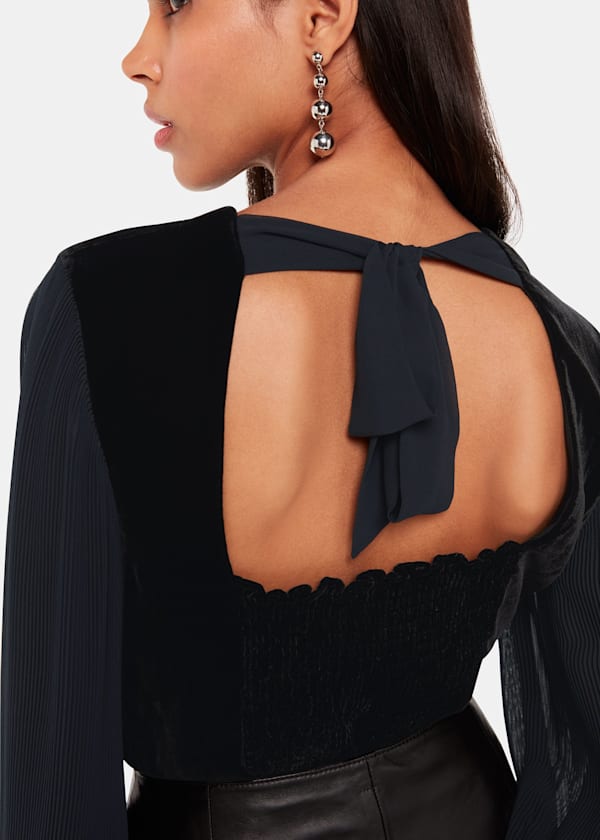 Black Bella Velvet Top