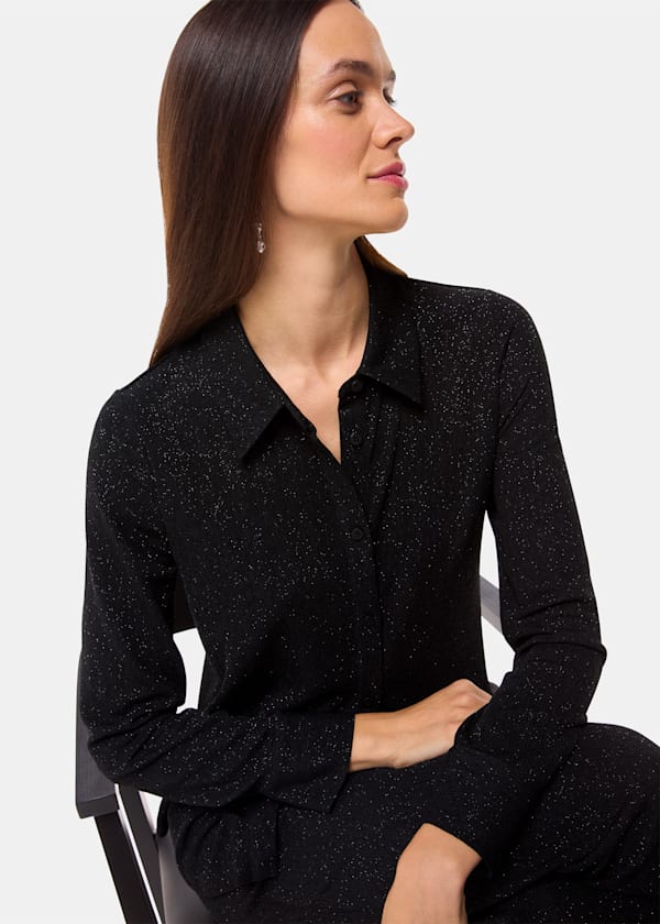 Black Eva Sparkle Shirt