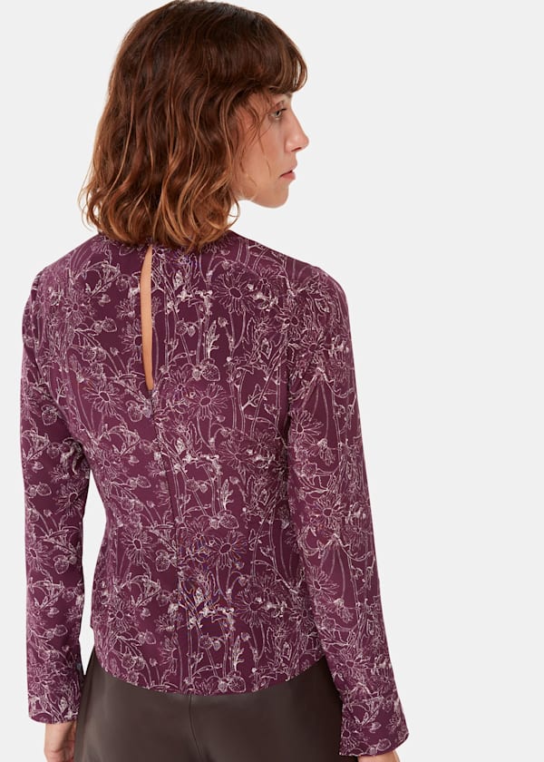 Strawberry Plant Silk Top