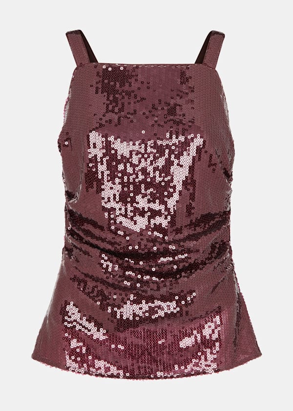 Aubergine Sequin Cami Top