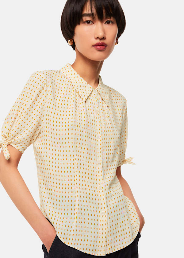 Oval Spot Tie Sleeve Shirt