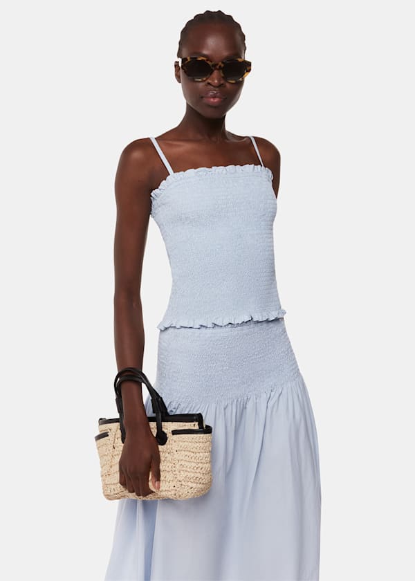 Blue Louisa Textured Top