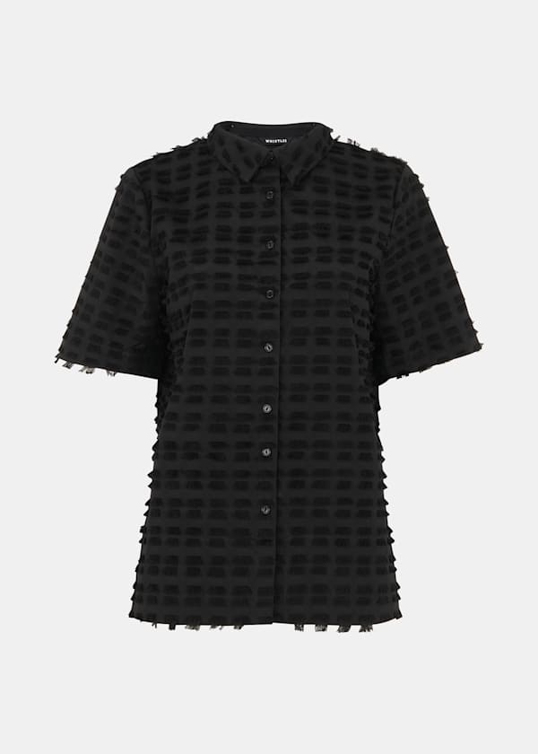 Black Cami Fringe Shirt