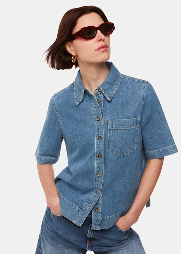 Jade Short Sleeve Denim Shirt