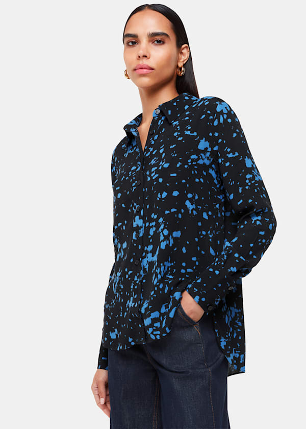 Smudged Spot Print Shirt