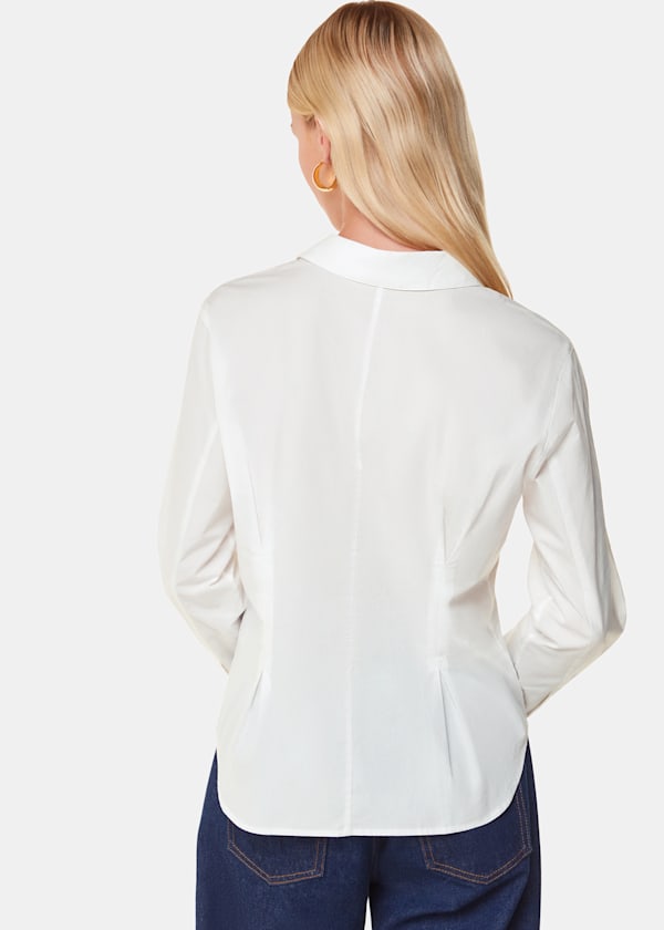 White Waisted Cotton Shirt
