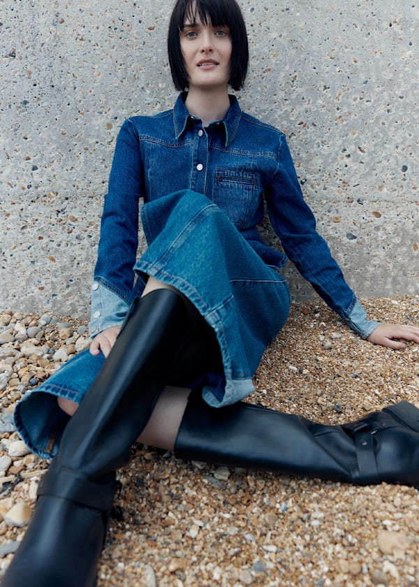 Patchwork Denim Shirt