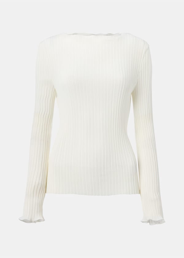 Ivory Elsa Plisse Top