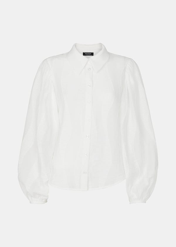 White Hannah Textured Shirt