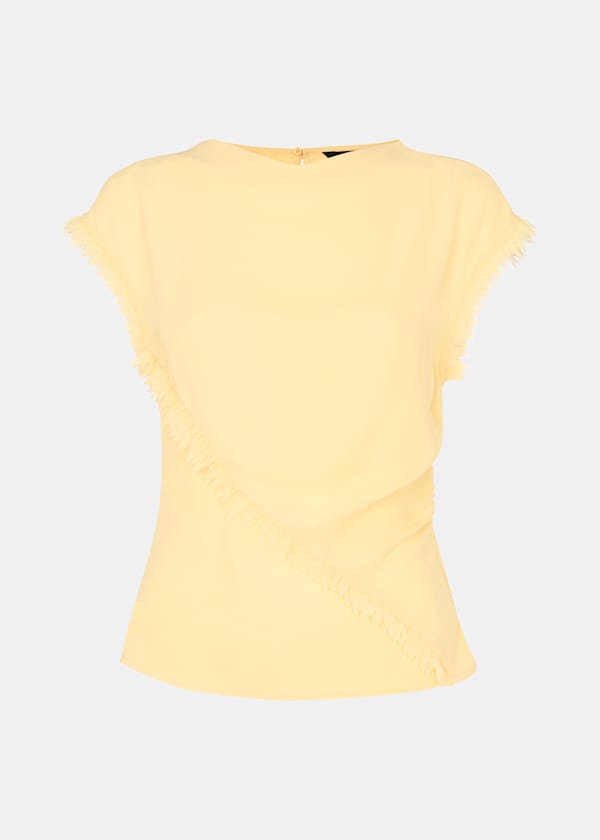 Butter Toril Textured Trim Detail Top