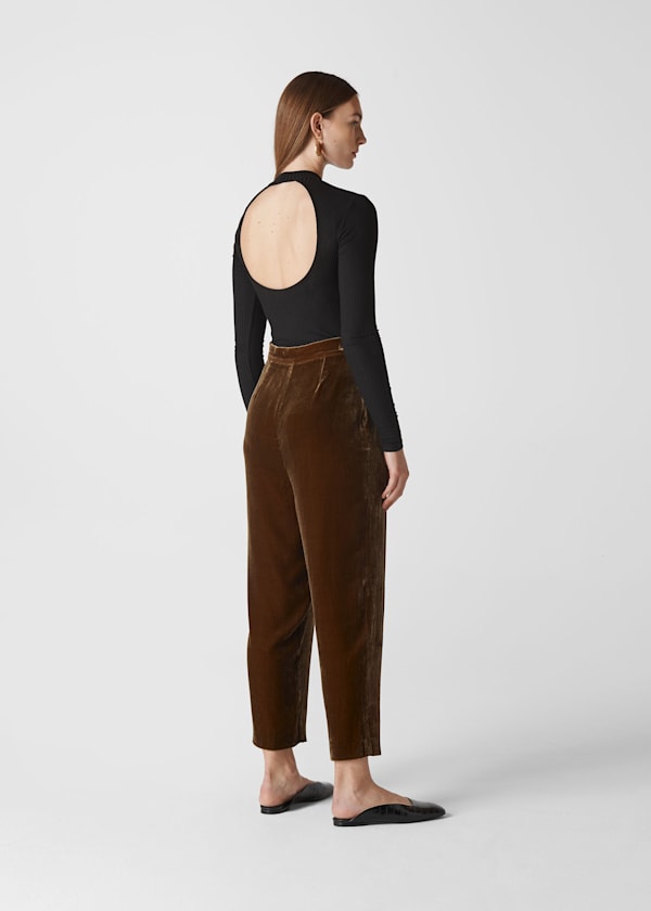 Black Open Back Bodysuit
