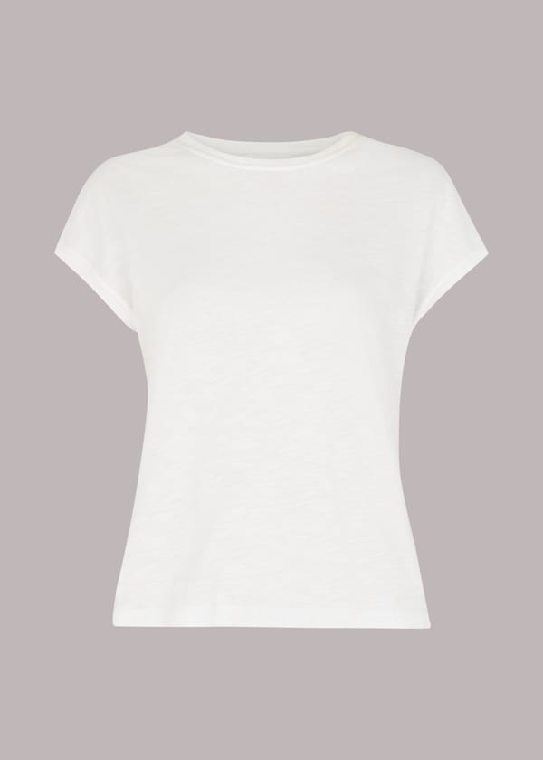 White Minimal Cap sleeve Tee