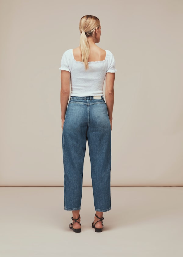 White Bex Rouched Frill Top
