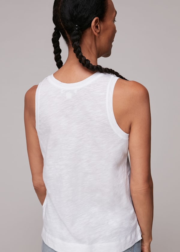 White Easy Basic Vest Top
