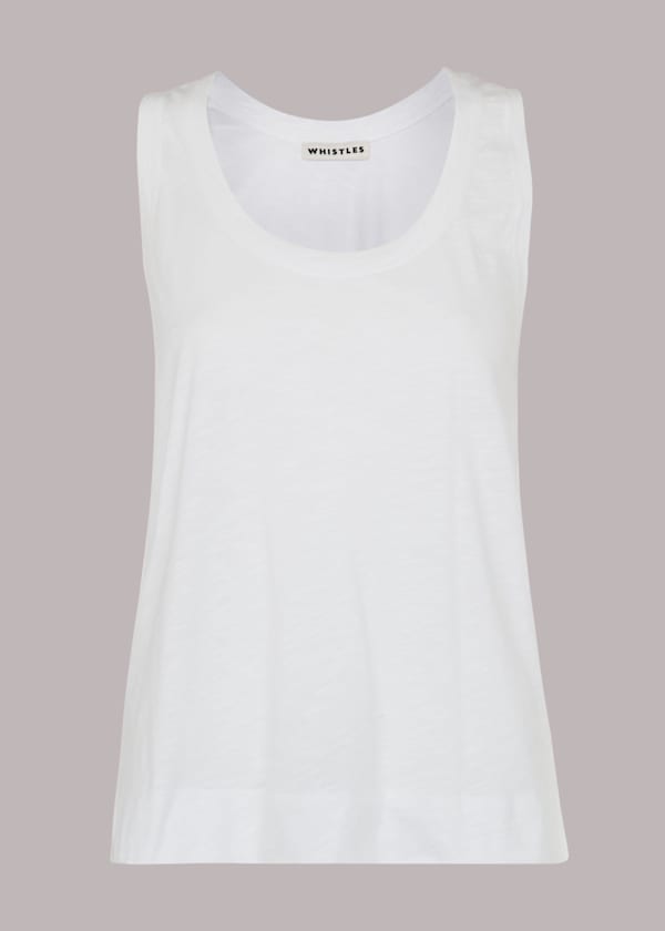 White Easy Basic Vest Top
