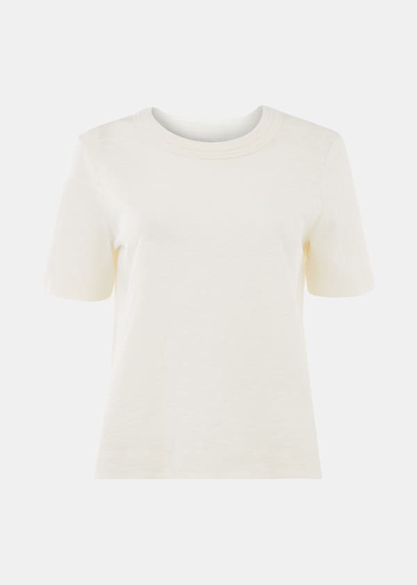 Cream Rosa Double Trim T Shirt