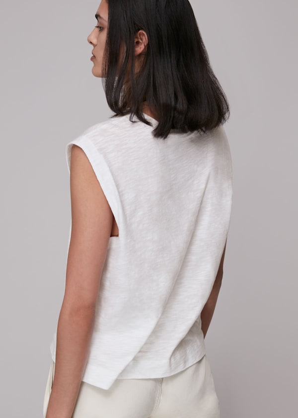 White Easy Muscle Vest