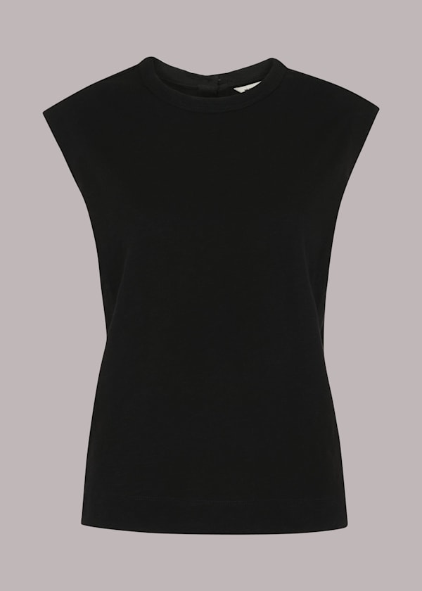 Black Easy Muscle Vest