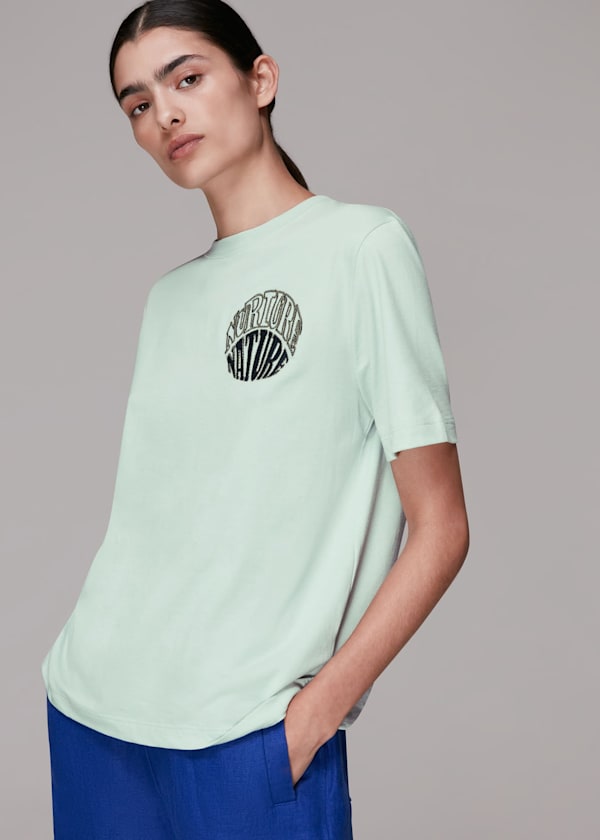 Pale Green Nurture Nature T Shirt