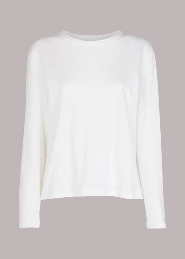 White Organic Long Sleeve Emily Top