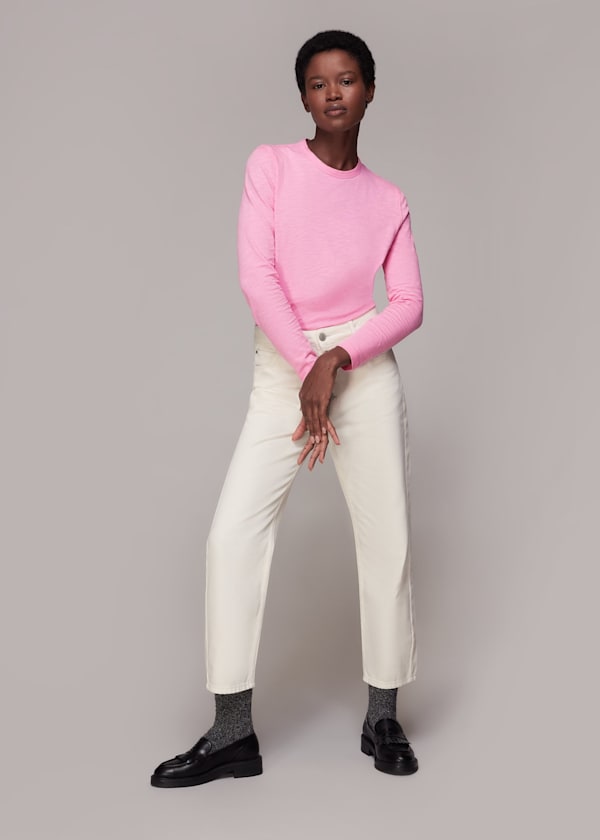 Pink Organic Long Sleeve Emily Top