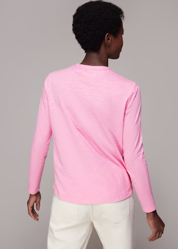 Pink Organic Long Sleeve Emily Top