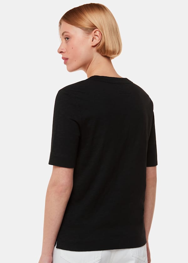 Black Rosa Double Trim T-Shirt
