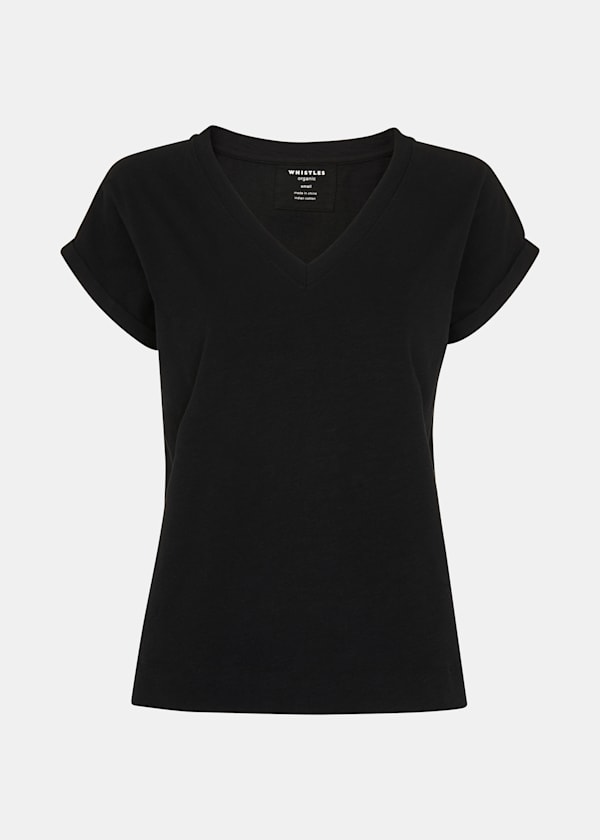 Willa V-Neck Cap Sleeve Tee