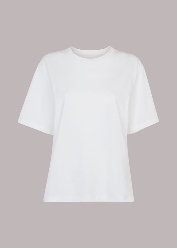 White Organic Boyfriend Relaxed Tee