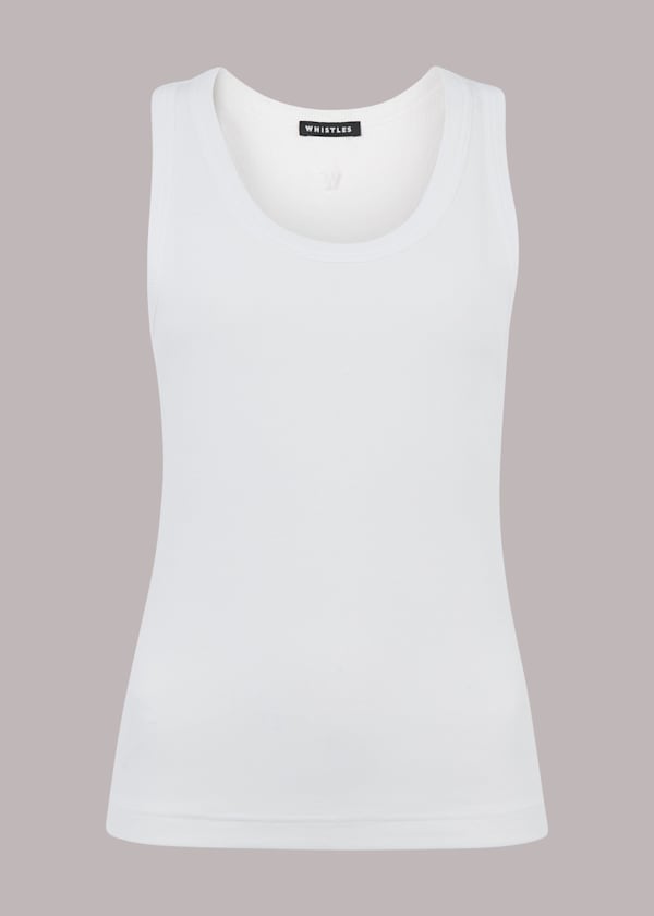 White Ultimate Scoop Rib Vest