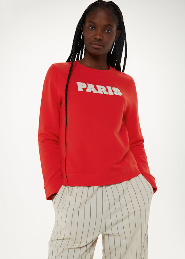 Red Paris Logo Sweat