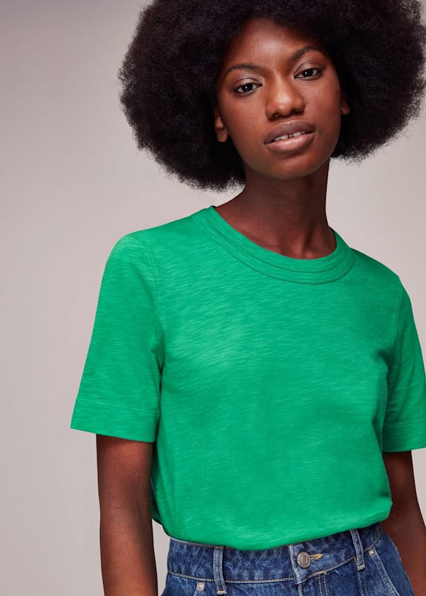 Green Rosa Double Trim Tee