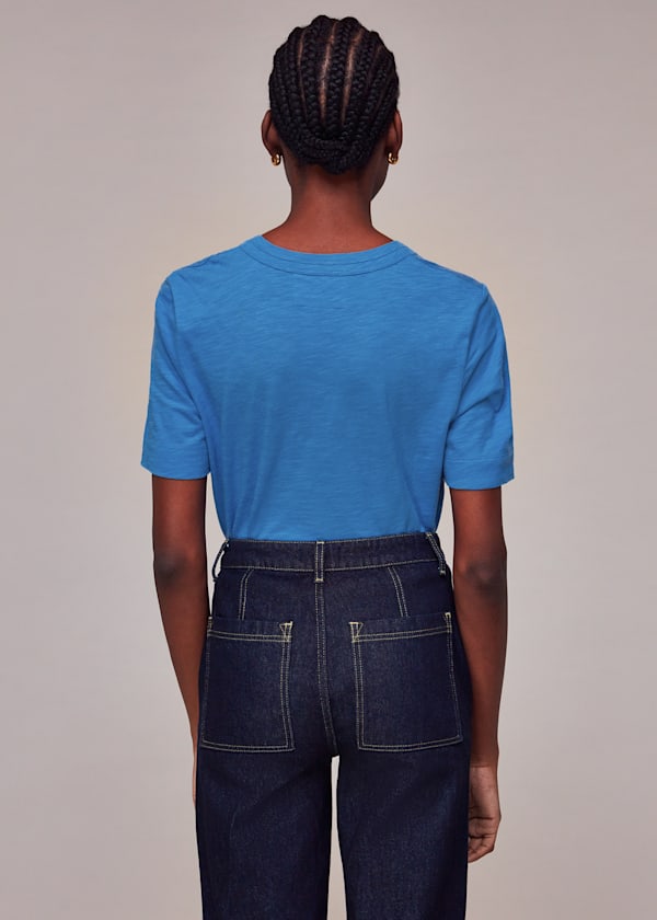 Blue Rosa Double Trim T Shirt