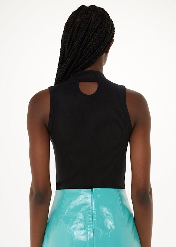 Black Keyhole Cut Out Top