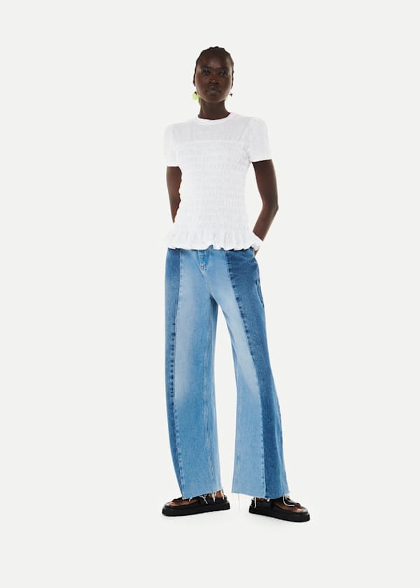 White Ruched T-Shirt
