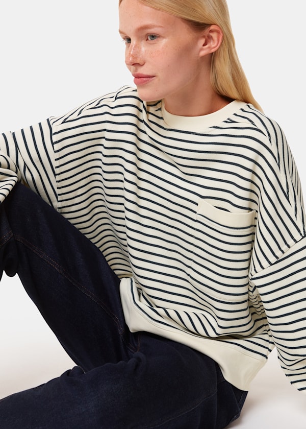 Ivory Stripe Sweat