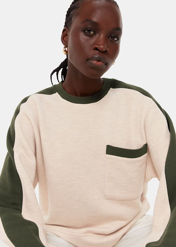 Women s Sweatshirts Pink Red White More Whistles ROW Whistles ROW