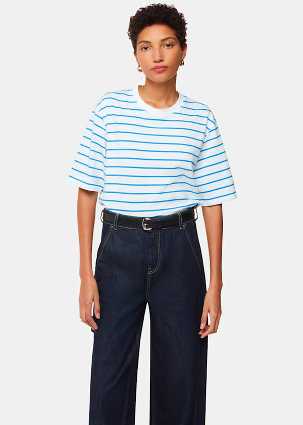Blue Stripe Short Sleeve T-shirt