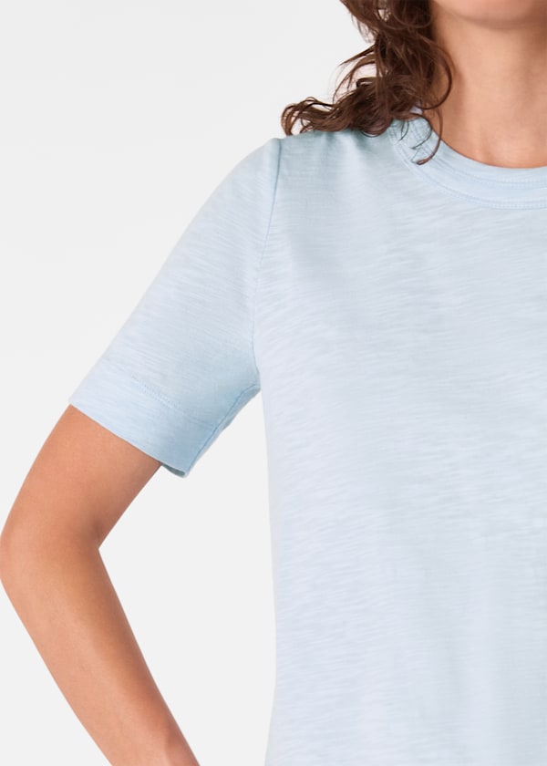 Pale Blue Rosa Double Trim T-Shirt