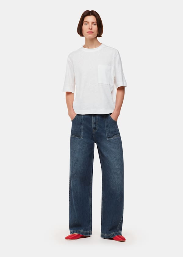 White Linen Pocket Blend Tee