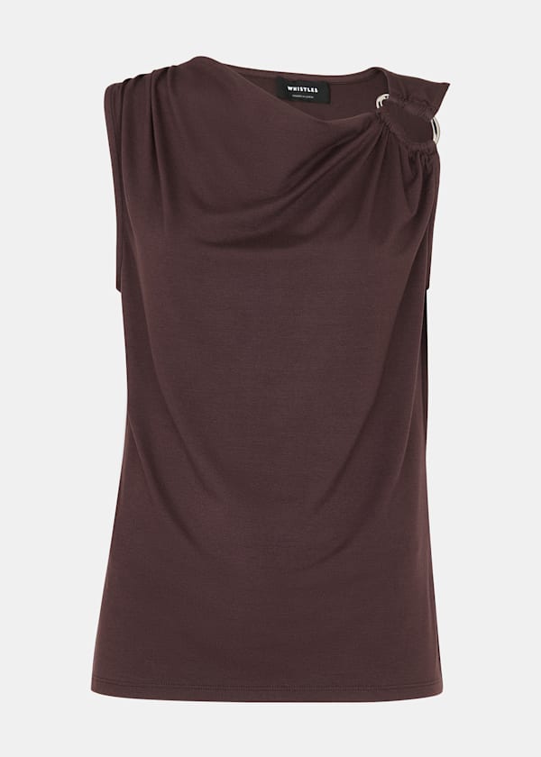 Chocolate Ring Detail Sleeveless Top