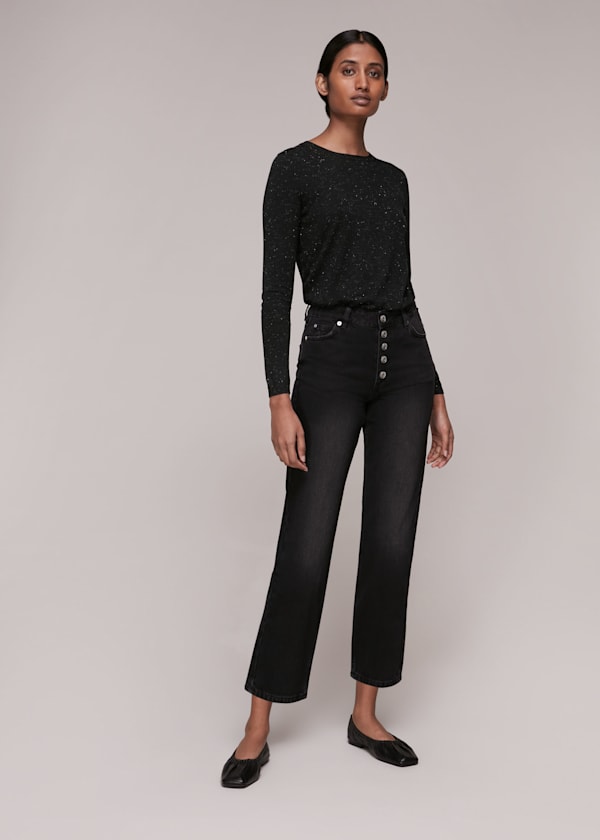 Black Annie Sparkle Knit