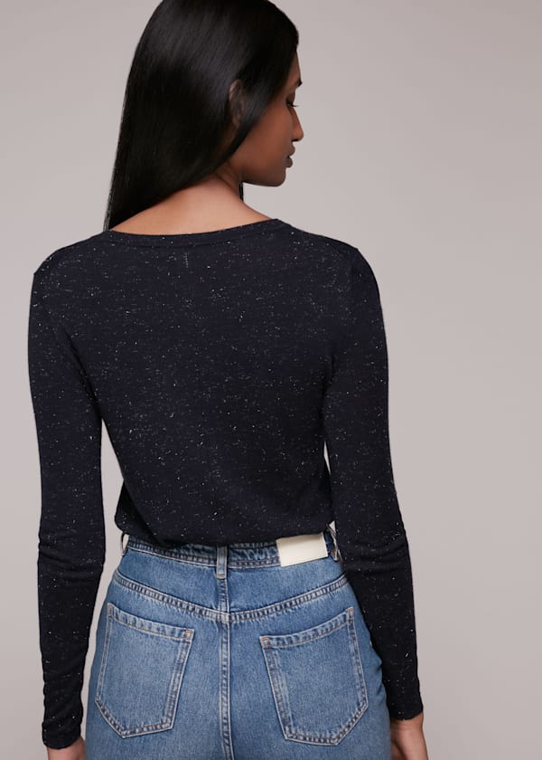 Navy Annie Sparkle Sweater