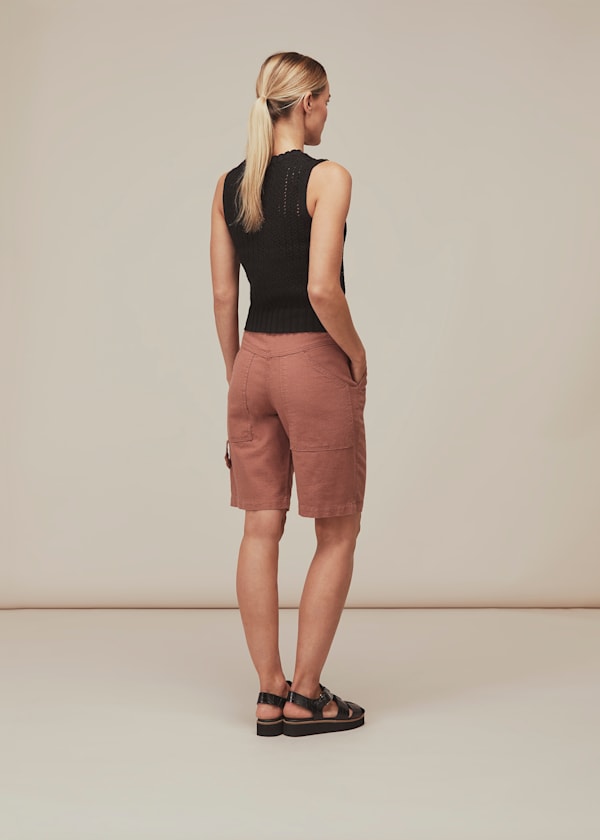 Black Chevron Pointelle Knit