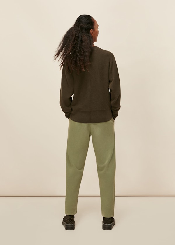 Khaki Cashmere Dolman Knit
