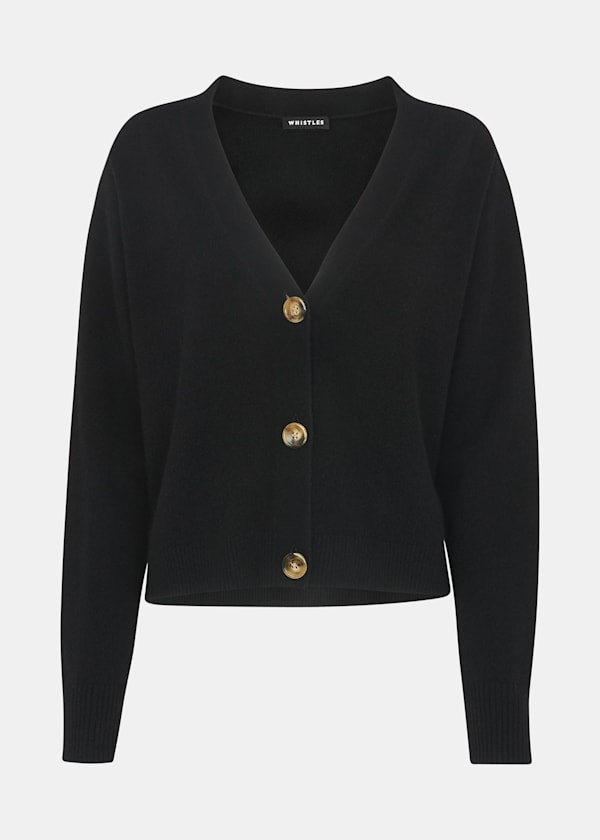 Black Cashmere Cardigan