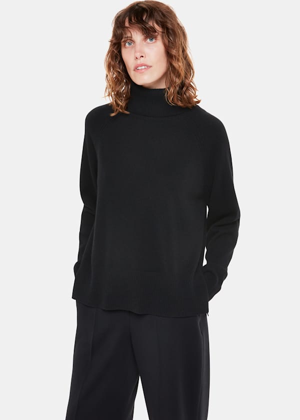 Tight black polo neck jumper outlet