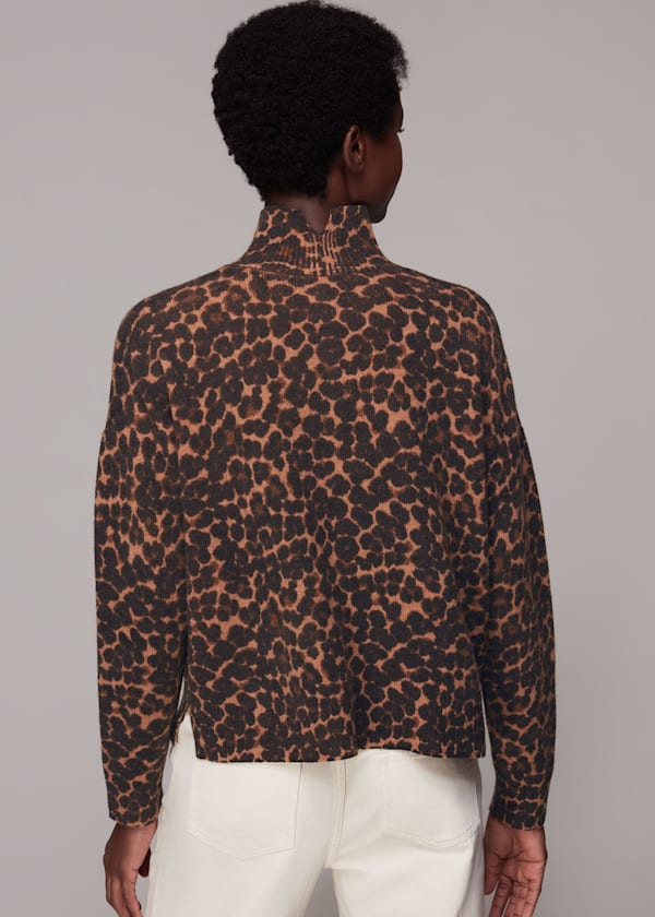 Smudge Animal Wool Split Sweater